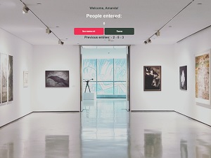 Screenshot of passenger counter website